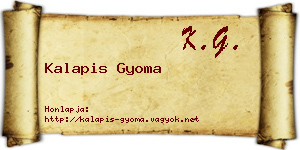 Kalapis Gyoma névjegykártya